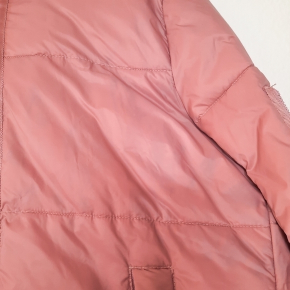 Ottod'ame Pink Faux Fur-Trimmed Padded Down Coat 46 - Picture 7 of 8